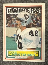 1983 Topps Todd Christensen Rookie Los Angeles Raiders #298