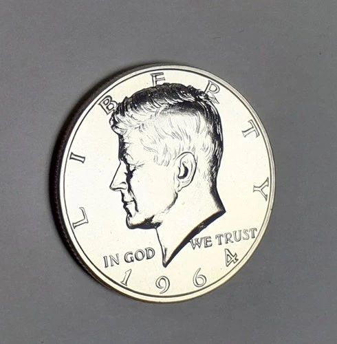 1964 Kennedy Half Dollar Silver Circulated  90% silver mint proof