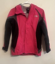 The North Face Girls 14/16 Pink Hooded Jacket Youth Lightweight Outdoor Coat
