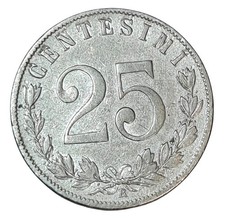 ITALIEN ITALIA ITALY 25 CENTESIMI 1902 VITTORIO EMANUEL III.