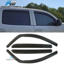 Fits 07-21 Toyota Tundra CrewMax In-Channel Window Visors Sun Vent Rain Guard PC