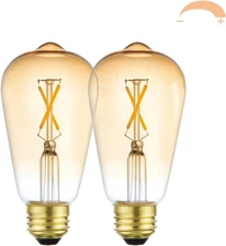 Led Dimmable Edison Light Bulbs 2W, 2700K Warm ST19, 2w-warm White-2700k 