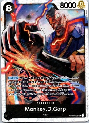 Monkey.D.Garp SR A Fist of Divine Speed OP11-095 NM One Piece TCG CCG FOIL