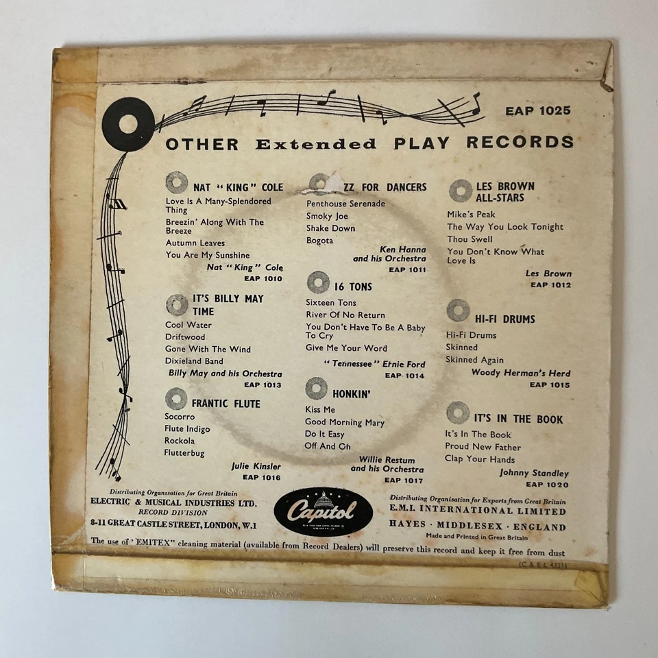 Frank Sinatra 7" EP Lot x6 EX Vinyl G Sleeves Capitol Mono Swing Jazz Collection - Image 4 of 4