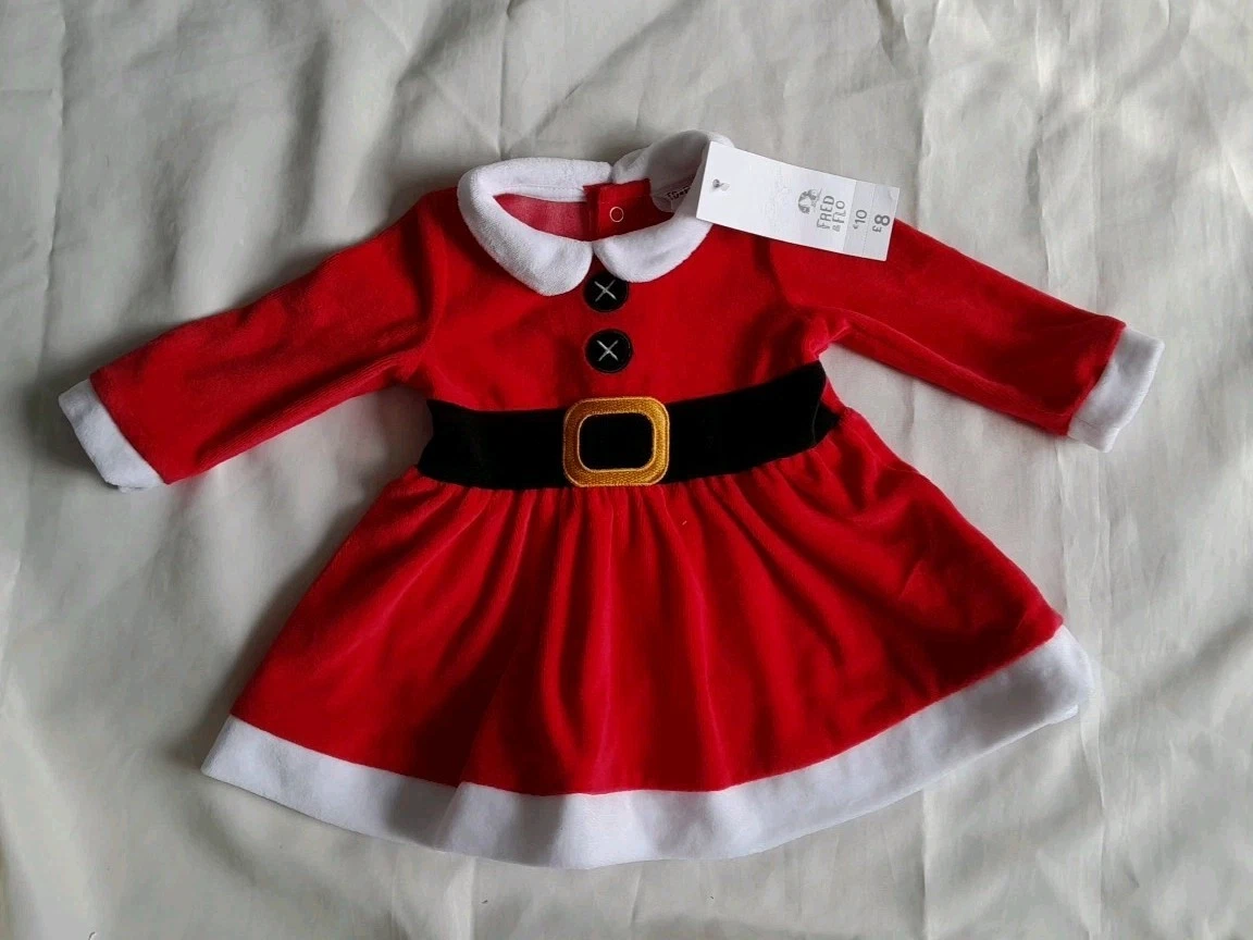 Christmas Tesco Girls Dress F&F Embroidered Baby Toddler Dresses For Sale UK