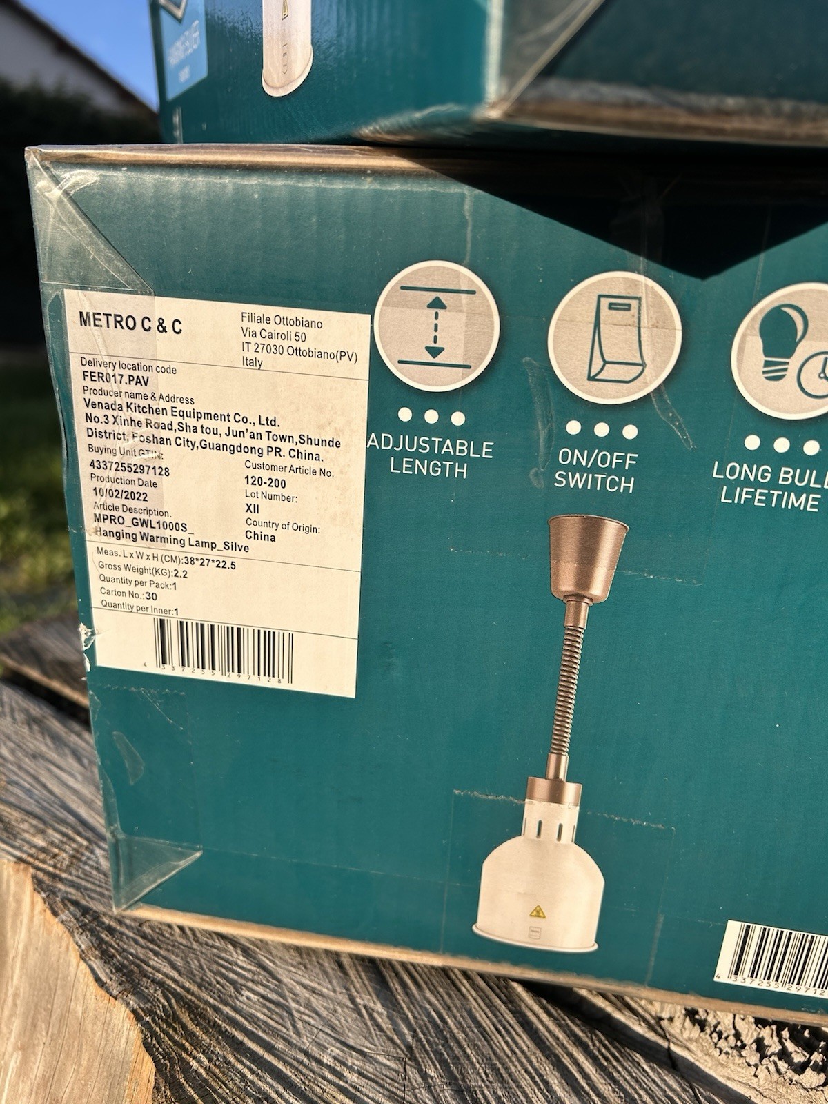 Lampe chauffante de table pour repas en terrasse extérieure - 2