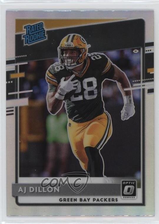 2020 Panini Donruss Optic Rated Rookies Holo Prizm AJ Dillon #174 2l4