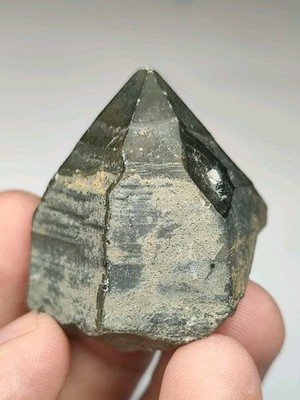Indicolite Quartz Crystal With Good Luster & Nice Termination With Blue Fibers.