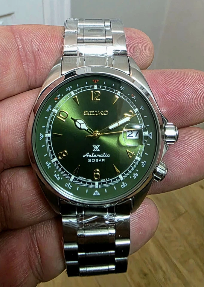 Seiko Alpinist Stunning Green 6R36 Japan Automatic Wrist Watch Men's - Image 2 of 4