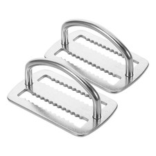 2pcs Stainless Steel Weight Belt Keeper with D-Ring   Heavy Duty for Diving 