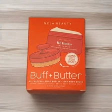 NCLA Beauty Hi, Butter Candy Cane Buff + Butter Gift Set Body Butter + Dry Brush