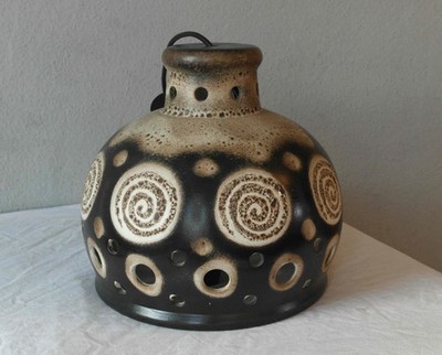 Große 60-70s Vintage  Lava Keramiklampe Fat Lava Deckenlampe