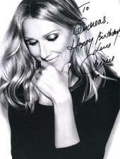 SINGER Céline Dion autograph, IP signed photo