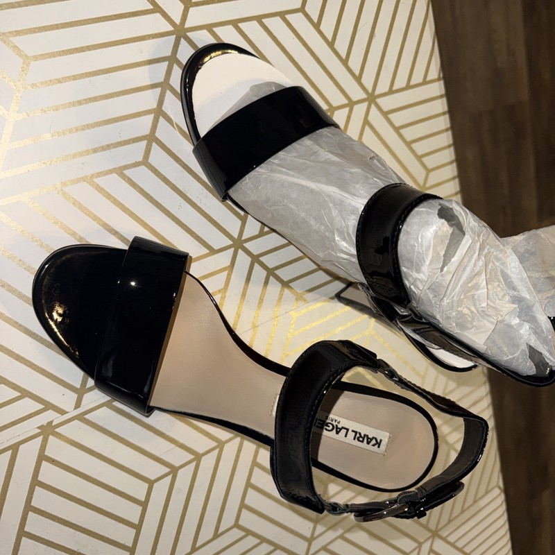 KARL LAGERFELD Cieone US Size 8.5 Heels New Black