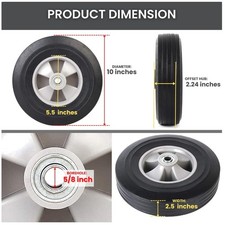 Durable 10 Solid Wheels - Replacement For Hand Trucks