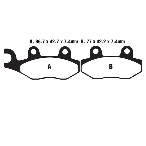 Bremsbelag EBC MXS135 Hinten SMC Barossa Silver Hawk 250 R Bj. 2006-2008-image