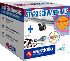 Westfalia AHK für Audi A3 Cabrio 08-13 starr + 13-pol JAEGER ES SPEZ