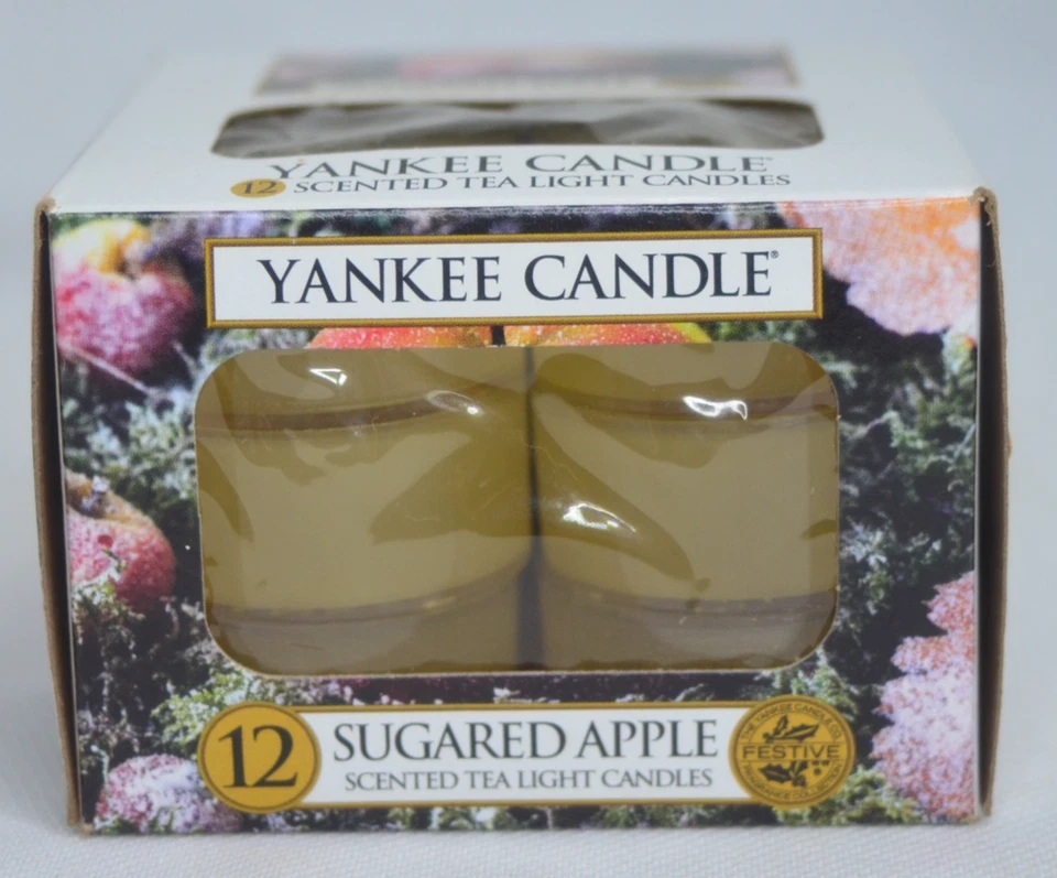 Yankee Candle Tea Lights One Box w/12 ~0.35 oz Sugared Apple Tealights - Image 2 of 4