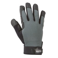 Klutch Mesh Breathable Utility Gloves, Black/Gray, Medium