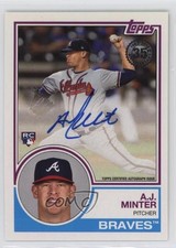 2018 Topps Update 1983 Topps Design Auto AJ Minter #83A-AN Auto 0o0