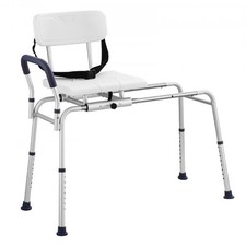 Sliding Tub Transfer Bench, Height Adjustable Bathtub Transfer Bench with Cut-Ou