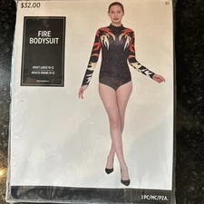 KBW New Fire Bodysuit Costume Size Adult Large (10-12) Halloween Dress Up