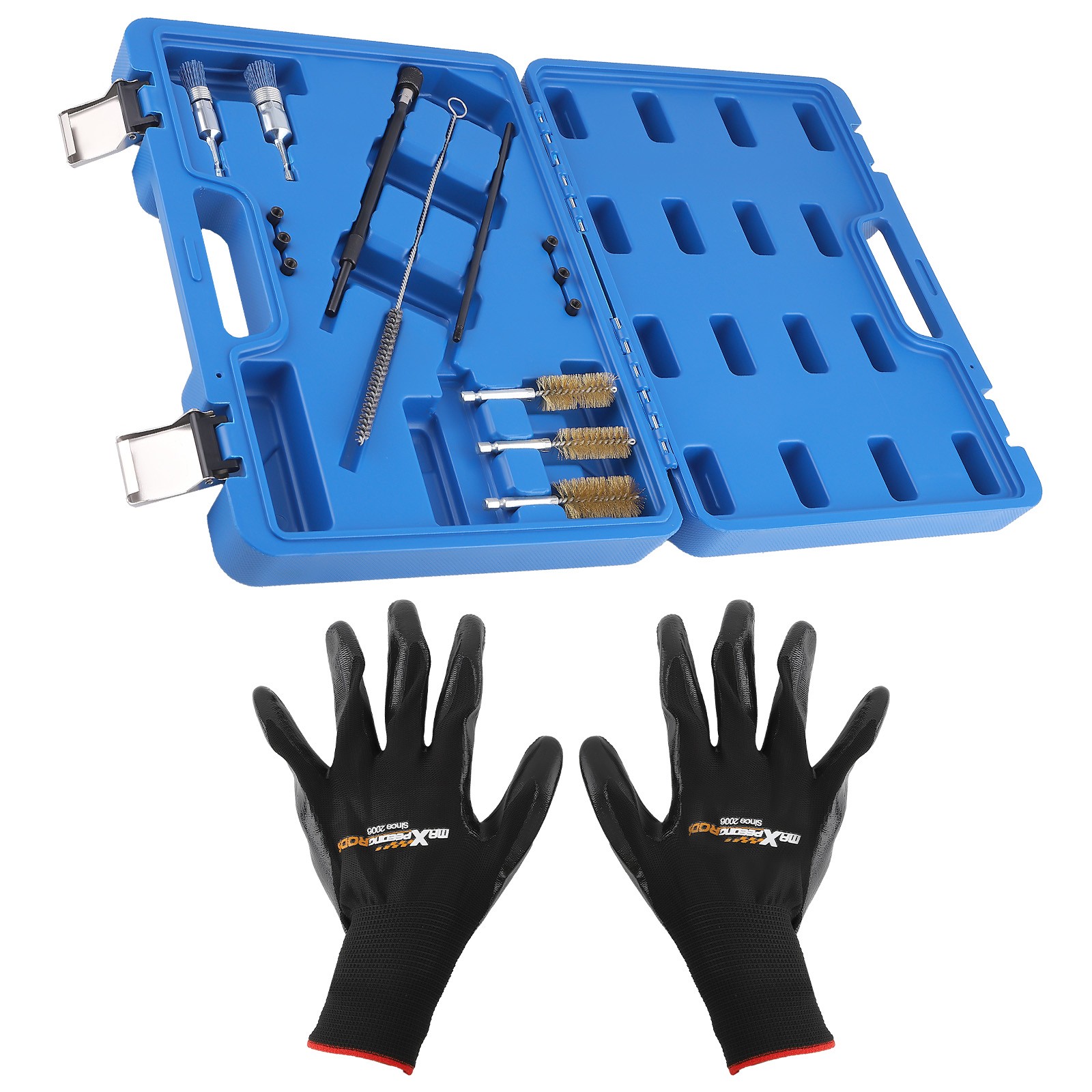 14PC Universal Injector Seat Brush Cleaner Cleaning Tool Kit for Diesel Engines