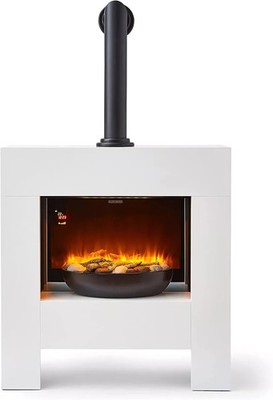 Kaminsuite & Schornstein von BLACK+DECKER BXFH45010GB 1,8KW, Wochenzeitschaltuhr, weiß