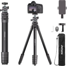 72' Travel Tripod for Camera and Phone, Lightweight Tripod with Arca Ball Head,