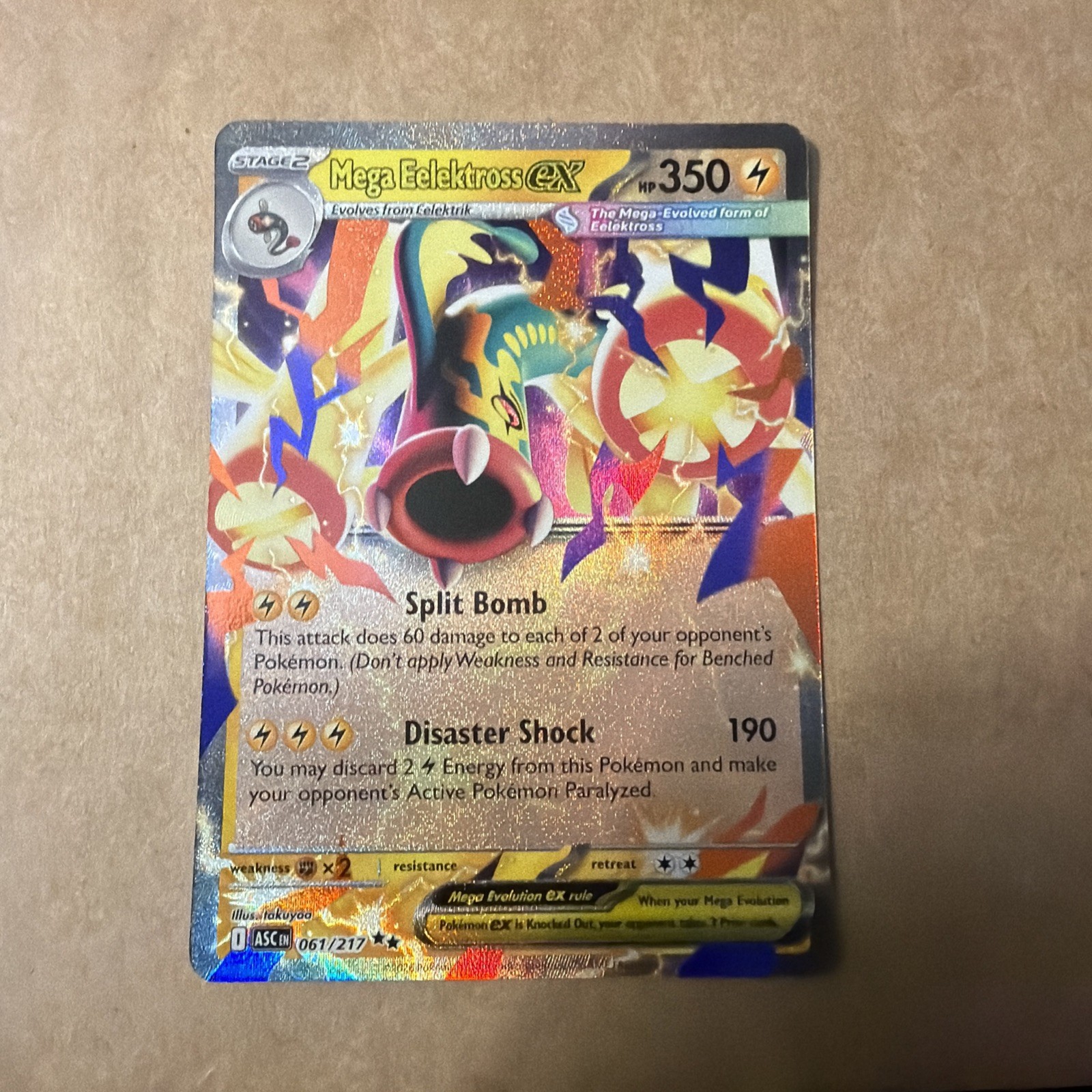 Pokemon TCG - 061/217 Mega Eelektross ex Ascended Heroes Double Rare