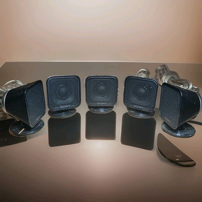 #ad #ad SET of 5 Sony SS IS10 Mini Micro Satellite Speaker BVD IS1000 HT IS100 W Wires $89.00