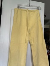 Vintage Champion Reverse Weave Butter Yellow Sweatpants Medium 80s Made In USA