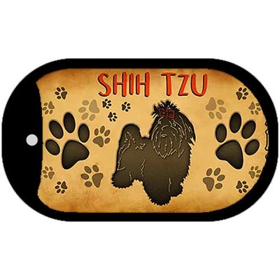 Shih Tzu Novelty Metal Dog Tag Necklace 2'' x 1''