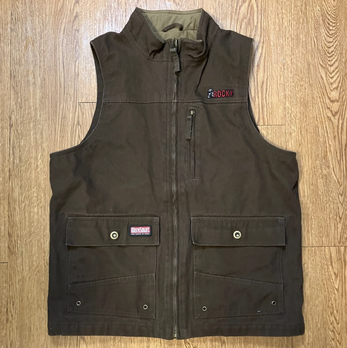 Rocky WorkSmart Men’s Medium Brown Canvas Vest Waterproof RWV0002 Workwear Lined
Opens in a new wind