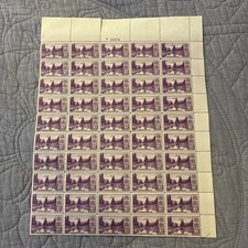 US # 742 -3 cent National Parks,Mount Rainier, Violet-MNH Blk of 50