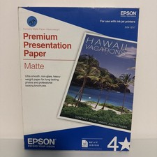 Epson Premium Presentation Paper Matte 8.5x11 Inches 45 Sheets S041257