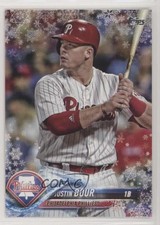 2018 Topps Holiday WalMart Mega Box Metallic Snowflake Justin Bour #HMW117 u6m
