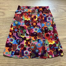 Children s Place Stretch Multi-Color Floral Corduroy Skirt 14