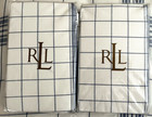 RARE NEW Ralph Lauren COTTAGE HILL Blue/White 2 EURO SHAMS — photo 1