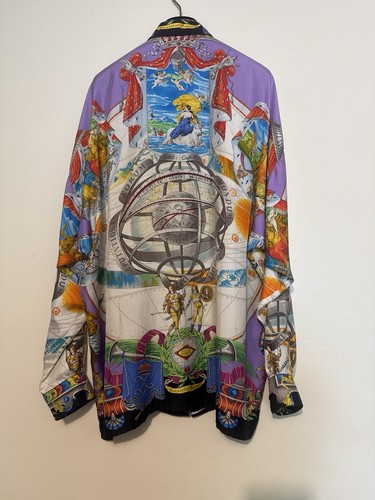 Gianni Versace Empereur Romain Silk Button Down Shirt Very Rare 