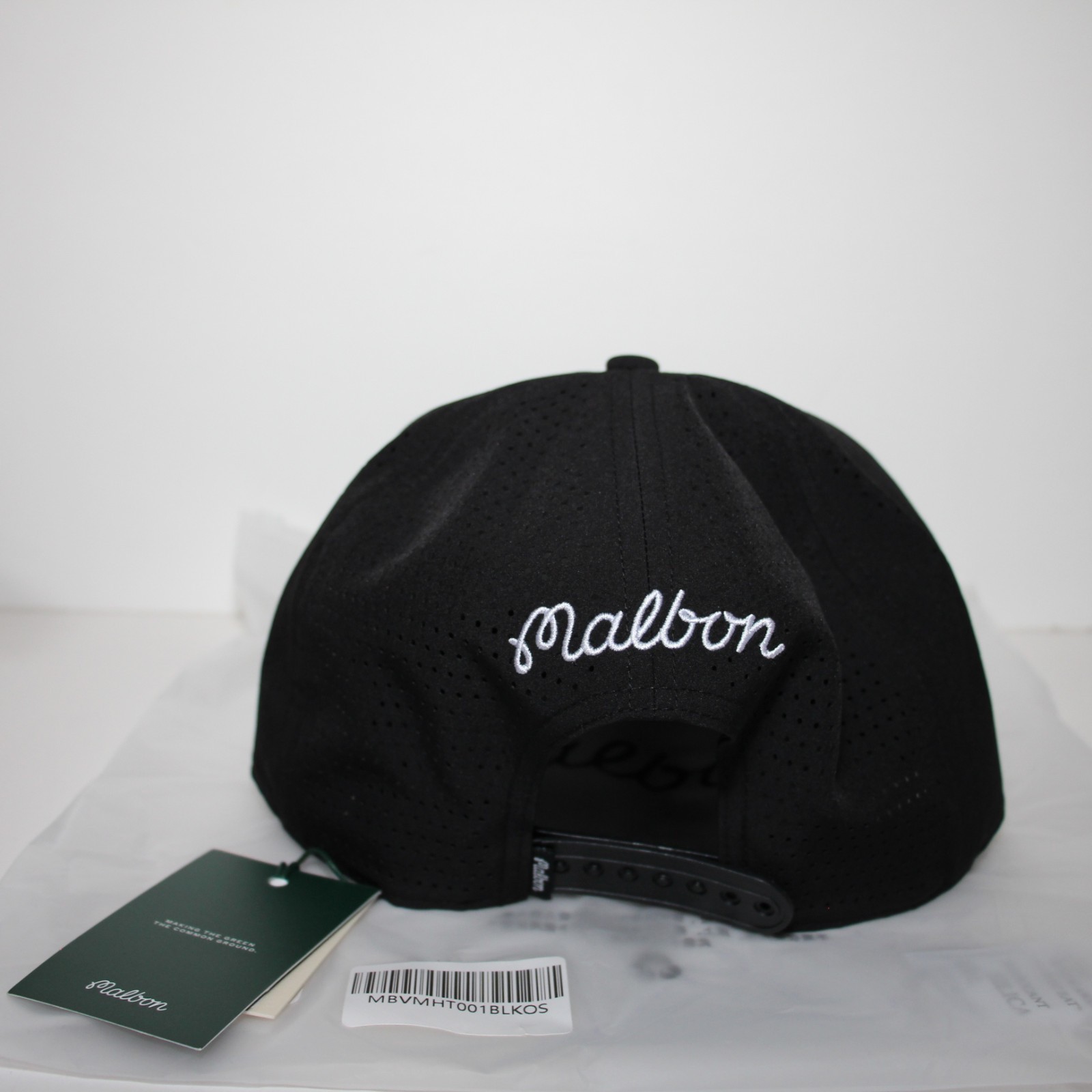 Malbon Golf Vietnam Collection Logo Snapback Hat Cap - Black - Sun Conical Hat image 9