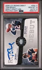 2006 UPPER DECK ROOKIE DEBUT DRAFT LINK MARC BULGER TOM BRADY PSA 10 DNA AUTO 10