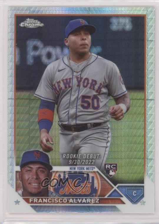 2023 Topps Chrome Update Debut Prism Refractor Francisco Alvarez Rookie RC 6u5