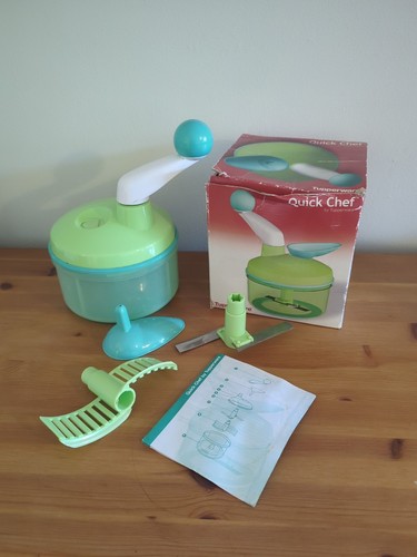 Tupperware Quick Chef Manual Food Processor Chop Slice Mix Vintage Boxed - Picture 1 of 10