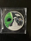 👽 Alien & UFO 🛸 Colorized Solar System Coin 1 Troy Oz .999 Fine Silver Round
