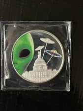 ? Alien & UFO ? Colorized Solar System Coin 1 Troy Oz .999 Fine Silver Round 95.00 per troy oz