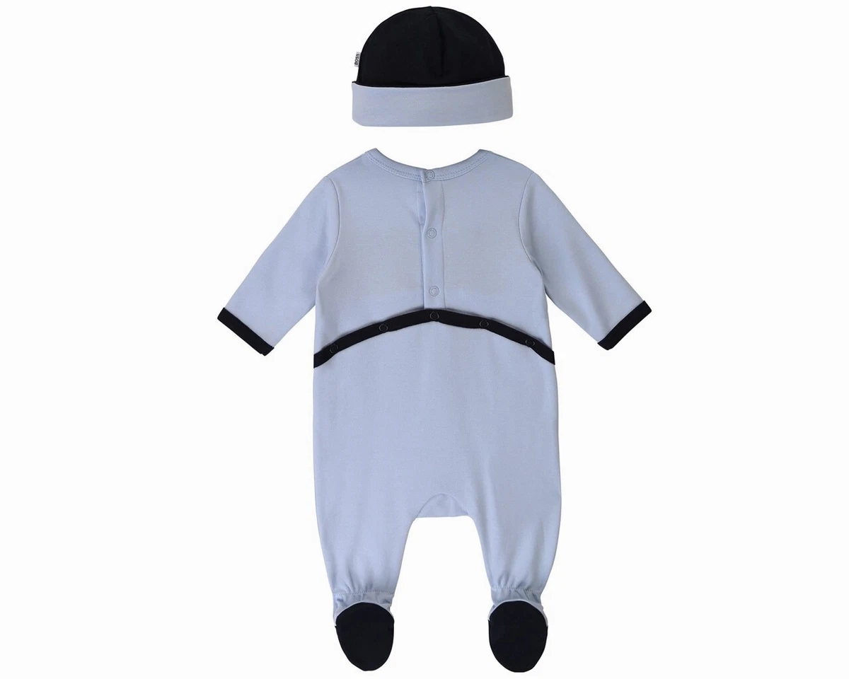 Hugo Boss Baby s J98309 771 Babygrow Pale Blue Overall Bodysuit
