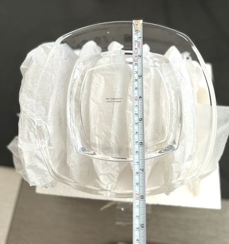 Libbey Tempo Clear Glass Square 8" Salad Dessert Plates - Set of 6 - Picture 5 of 6