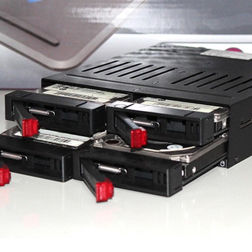 4 Bay 2.5” SATA Hard Drive Mobile Rack Mount for 5.25" Drive,for HDD - Picture 4 of 7