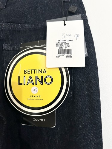BETTINA LIANO Dark Blue Denim Skinny Leg High Waist Jeans Size 27 7-8 New w/ Tag - Picture 5 of 5